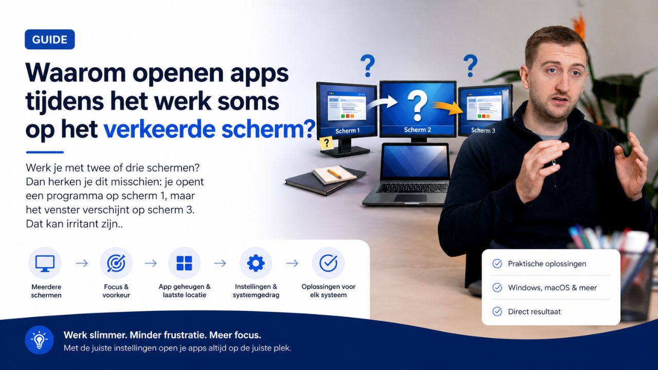 Waarom openen apps tijdens het werk soms op het verkeerde scherm Waarom openen apps tijdens het werk soms op het verkeerde scherm?
